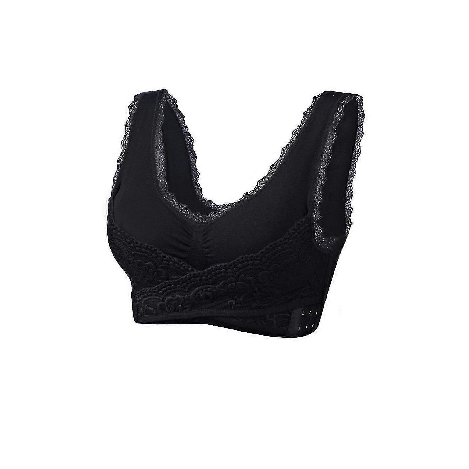 Kendally Bra,Wireless Shaping Comfy Corset Bra Front Cross Side Buckle Lace Bras