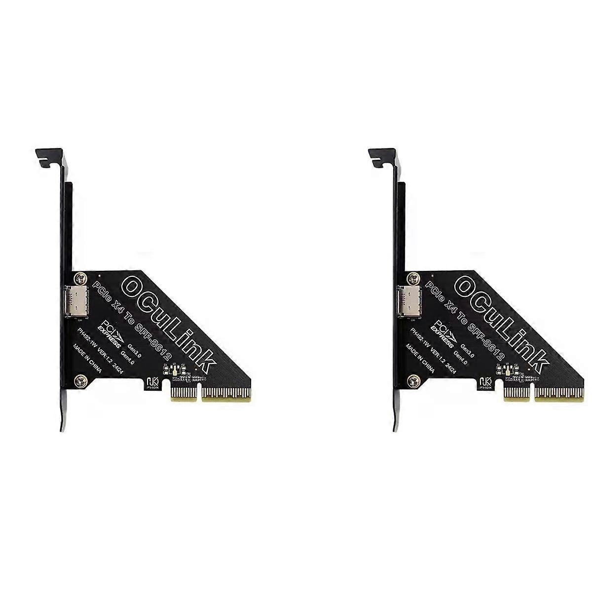 2X PCIe 4.0 X4 to Oculink SFF8611/8612 Expansion Card to SFF-8639 U.2 SSD for External Graphics Card