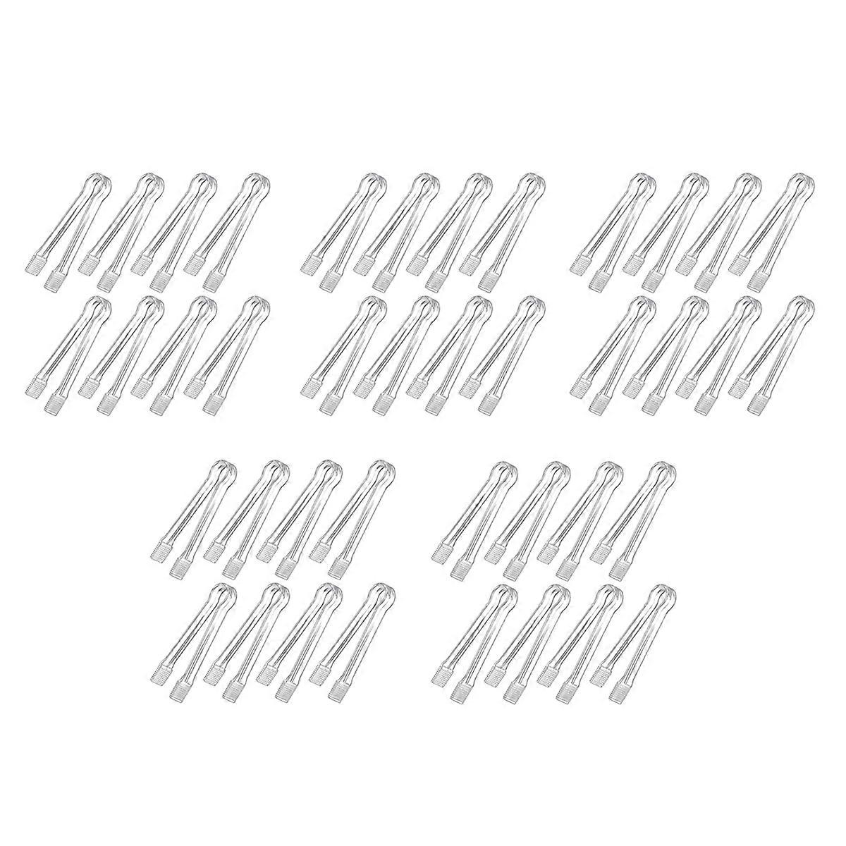 8 Pcs Plastic Buffet Serving Tongs Mini Serving Utensil Tongs