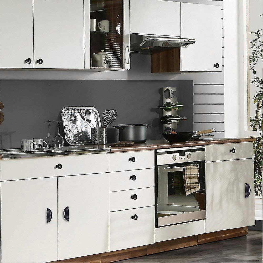 Shell Cup Handles - 10pcs Iron Half Moon, Vintage Cabinet Pulls