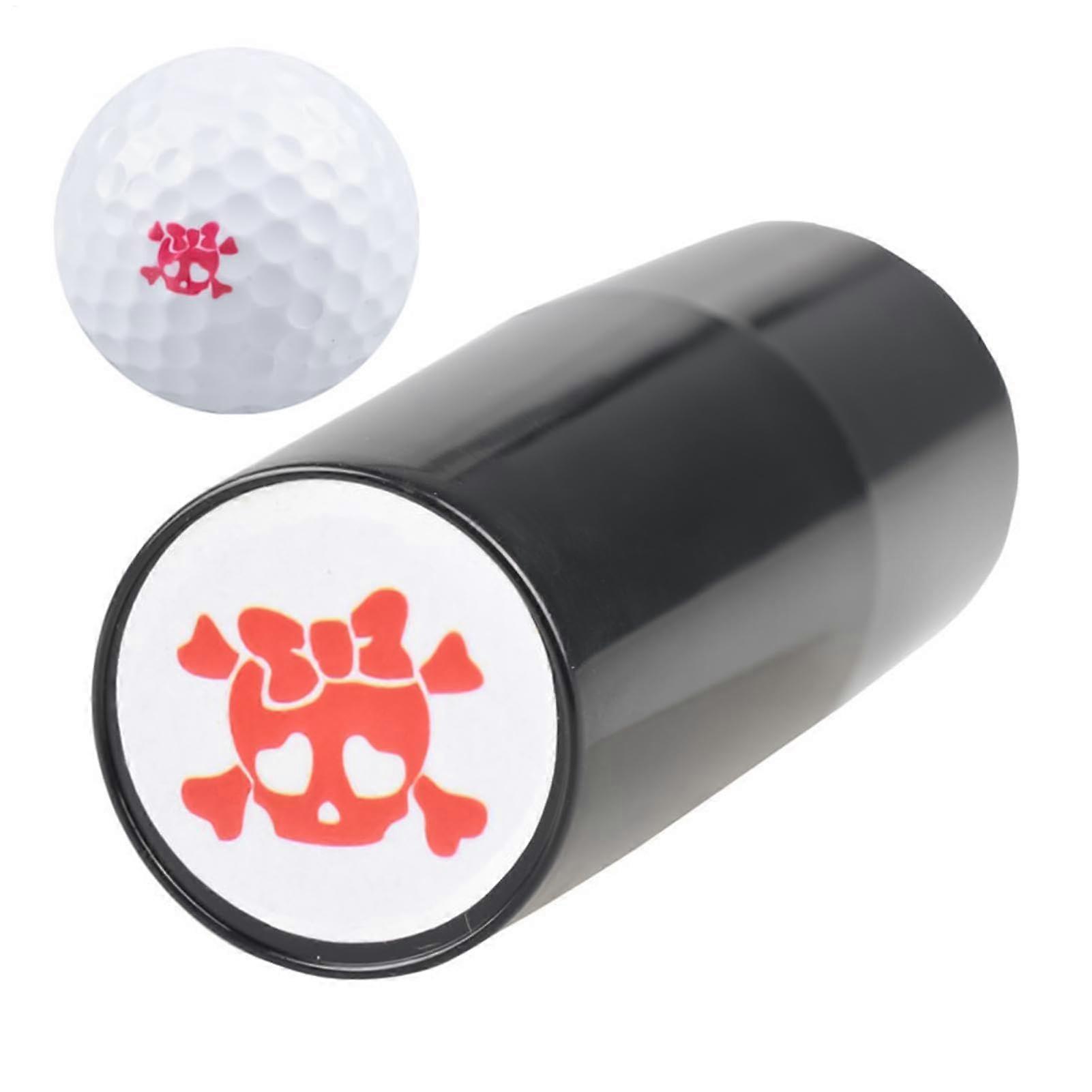 Tennis Ball Stamp Bowknot Skull Pattern Waterproof Ball Marker Portable Ink Stencil Tool Compact Sports Accessory