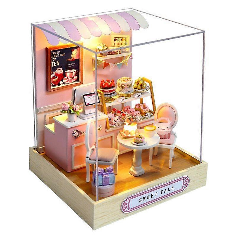 DIY小屋手作りミニハウスチルドレンガールギフト3次元パズルの1ピース