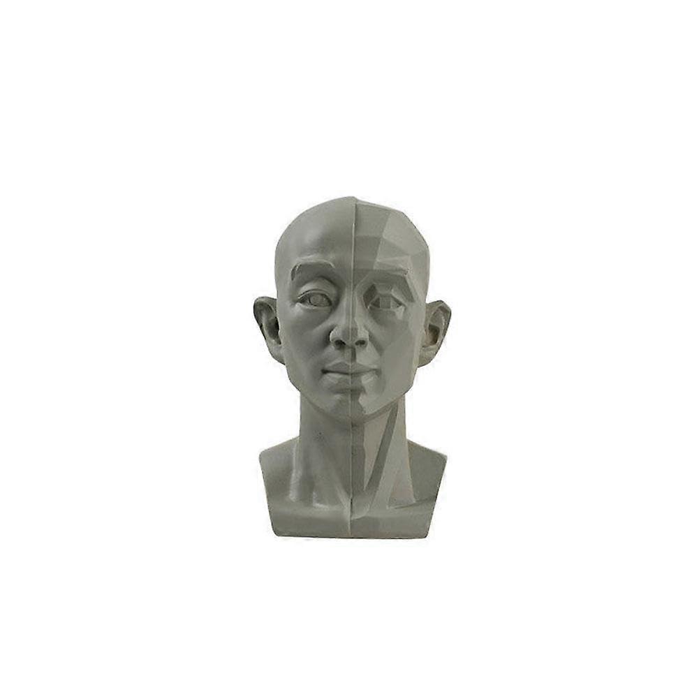 Plaster Portrait Teaching Aid Simulation Flat Learning Resin Head Plaster Portrait Tool Mini Version L9C1 Sketch Practical Style: D 1 Pc