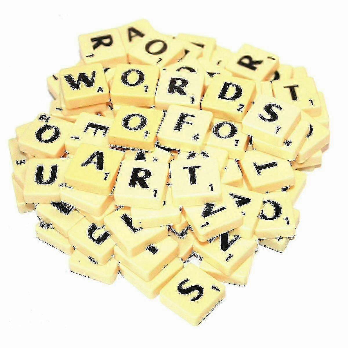 Plastic Scrabble Tiles Alphabet Letters with Score Numbers