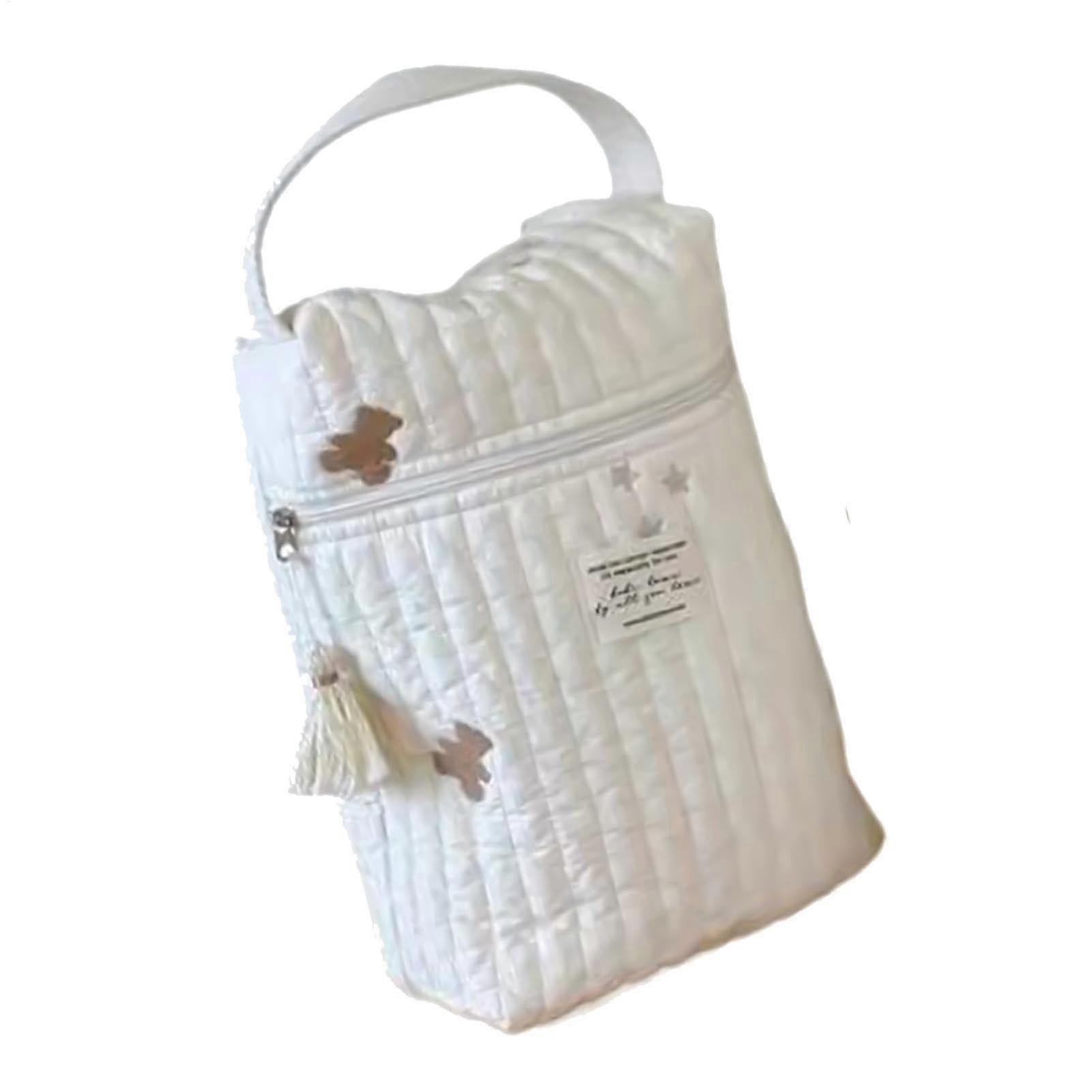Portable Diaper Bags with Zipper, Large Capacity Travel Diaper Backpack, Waterproof Bear Design, Multi-Function Baby Bag