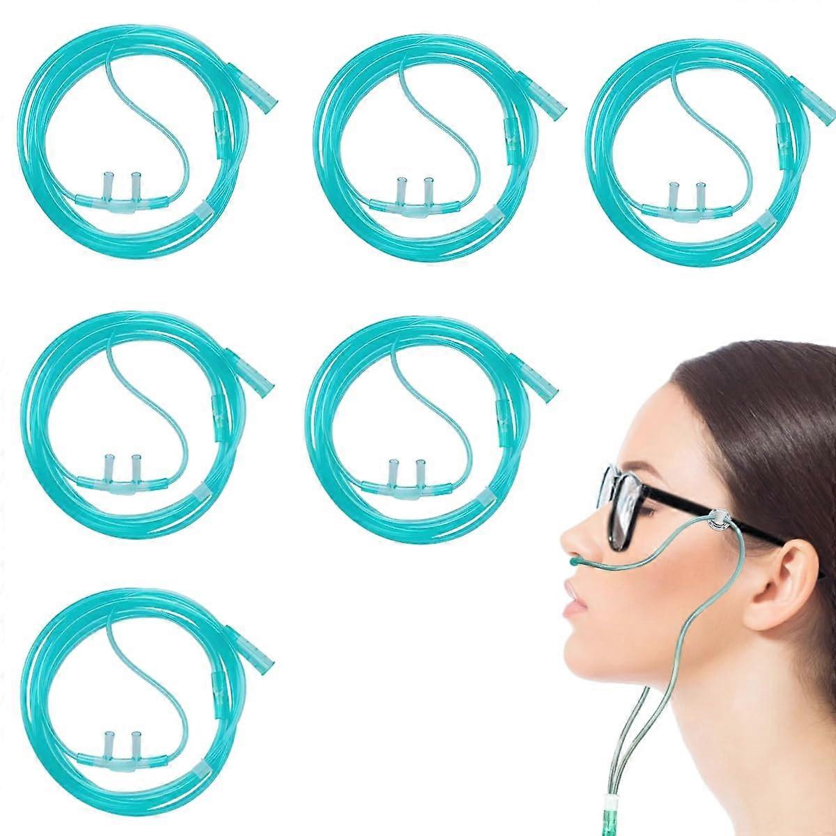 2M Oxygen Hose Connection Hose - 6 Flexible Tubes for Respiratory Therapy, Compatible with Masks, Nebulizers, and Inhalers