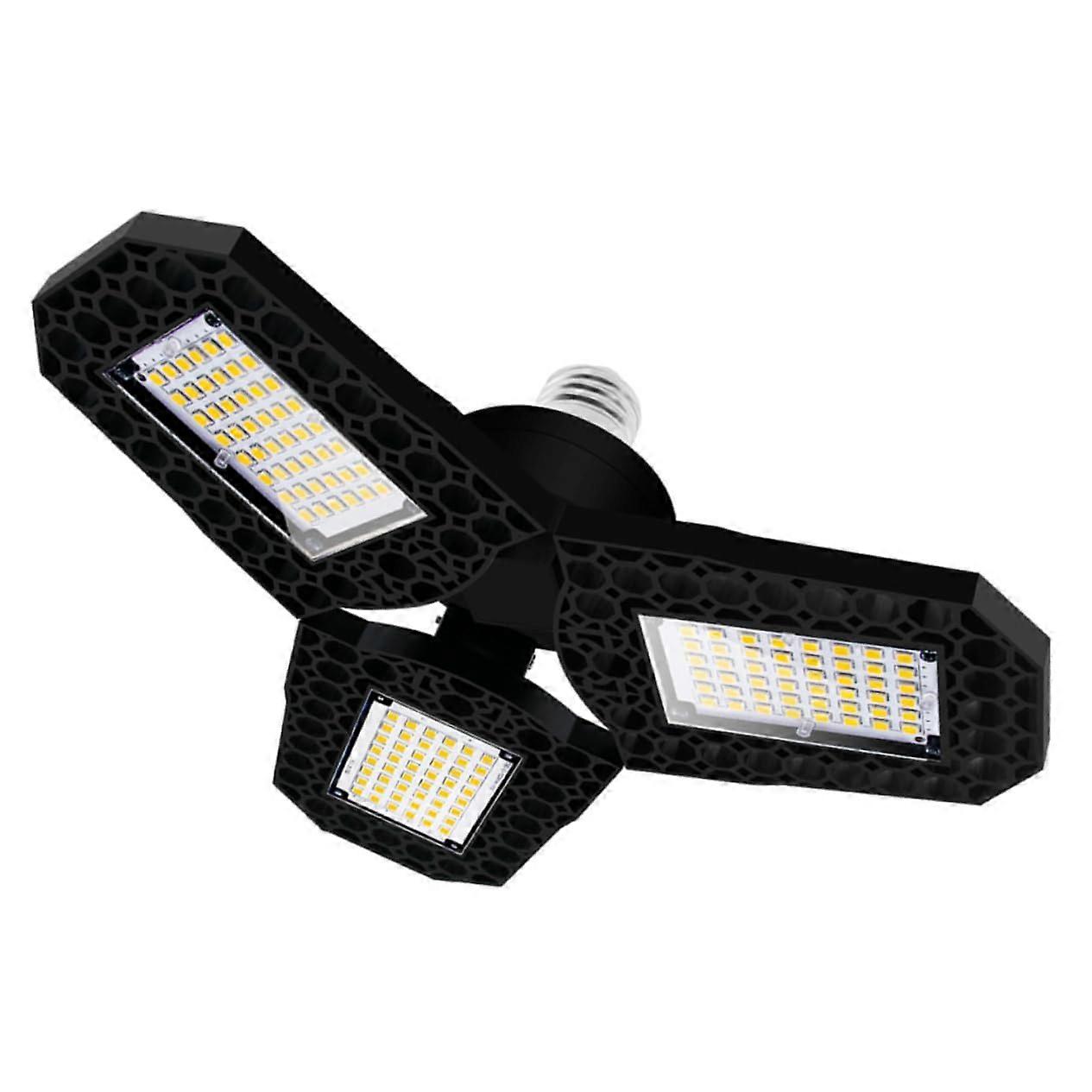 40W Deformation Lamp Ceiling Light for Workshop and Garage, Adjustable Wing Design, Warm White, 22.6x22.6x6cm, Energy Efficient