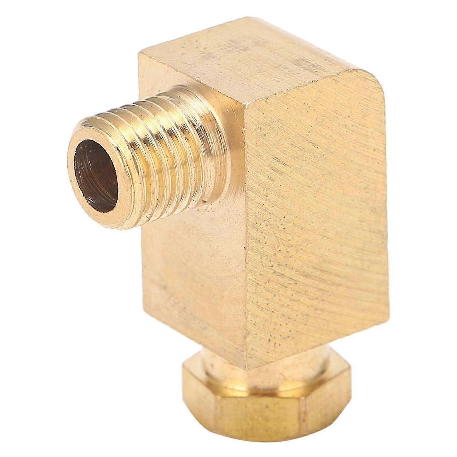 Brass 90 Degree Elbow Compression Tube Pipe Fitting Connector for Oil Lubrication System, 6mm / 0.24in M8 x 1