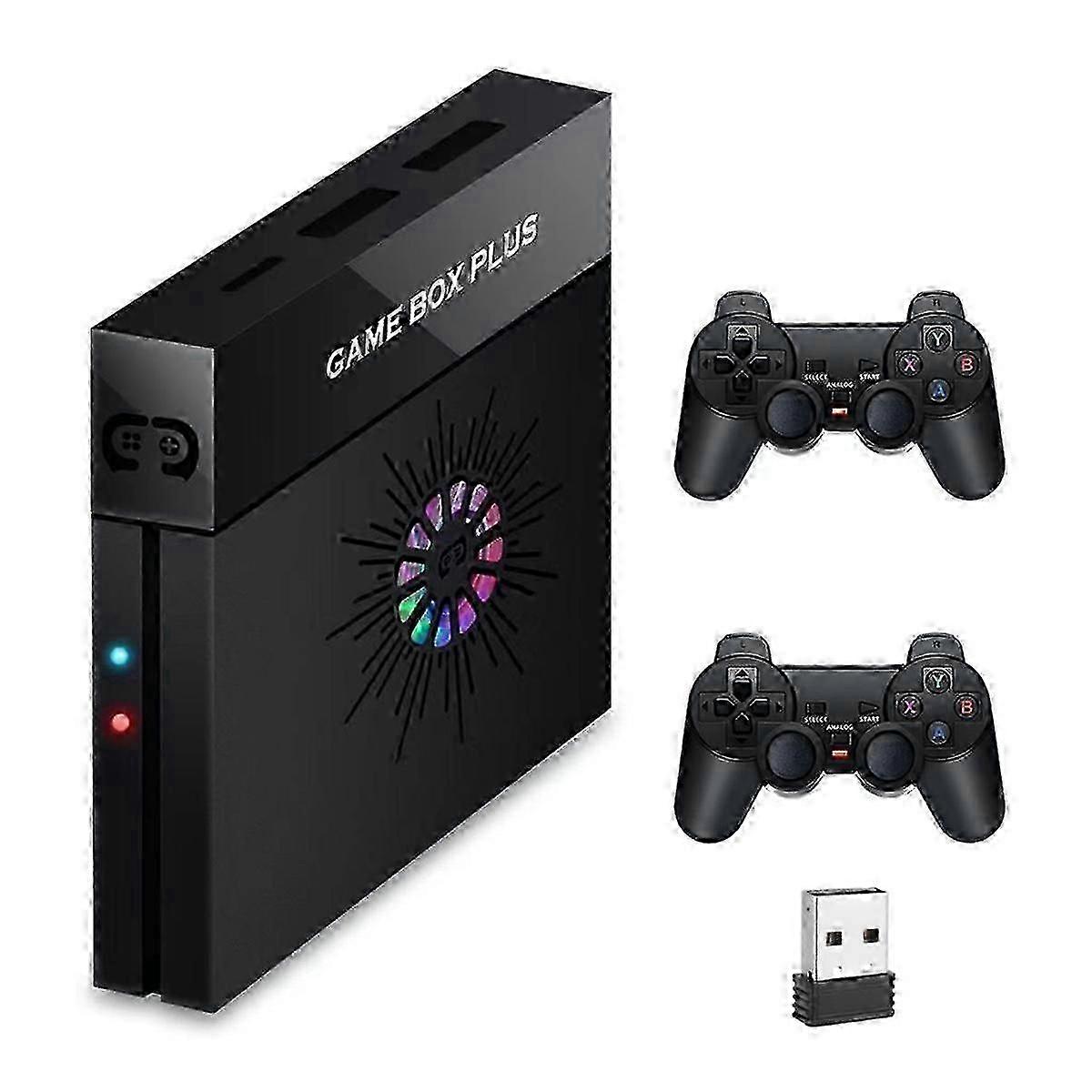 Suitable for X6S TV Video Game Console 4K Super Game Box 64G 9000+ Games for PSP/PS1/MAME with Wireless 2 Gamepads