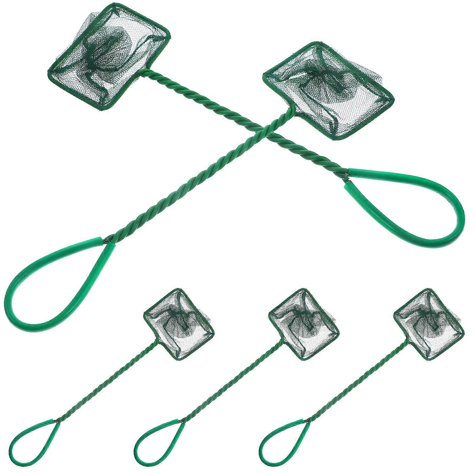Fishing Net Green Durable Landing Net for Catching Use 5Pcs Package