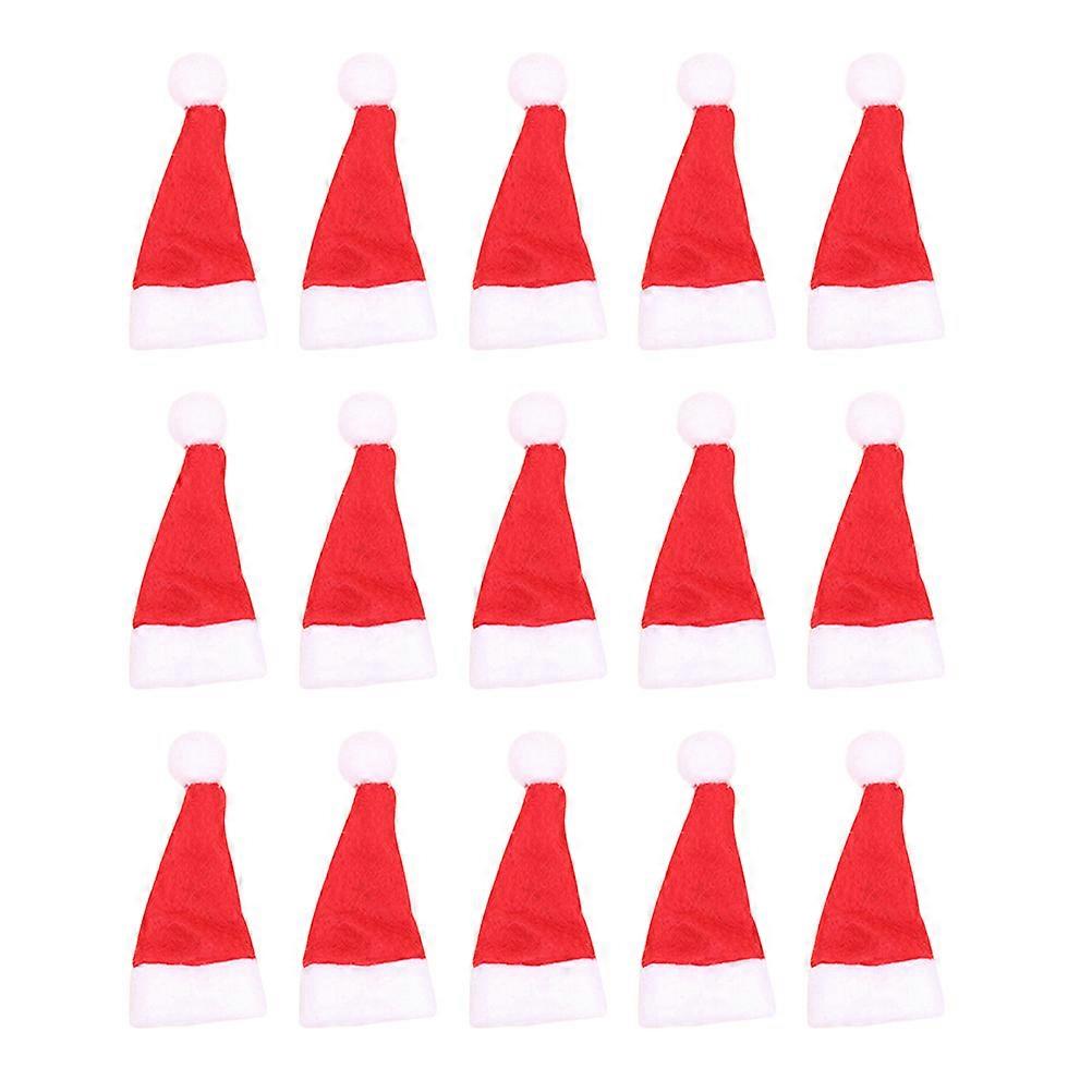Decorative Hat Red Round Top Diy Props For Kids Christmas Decor 20Pcs