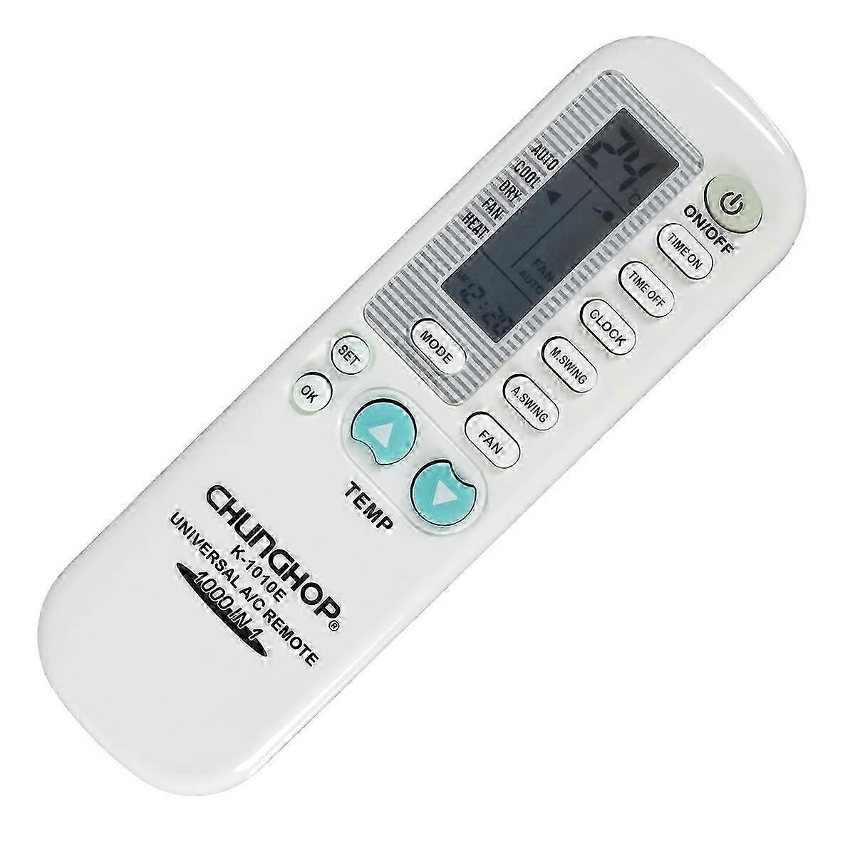 Compatible with Chunghop Universal A/C Remote Control (K-1010E)(Grey)