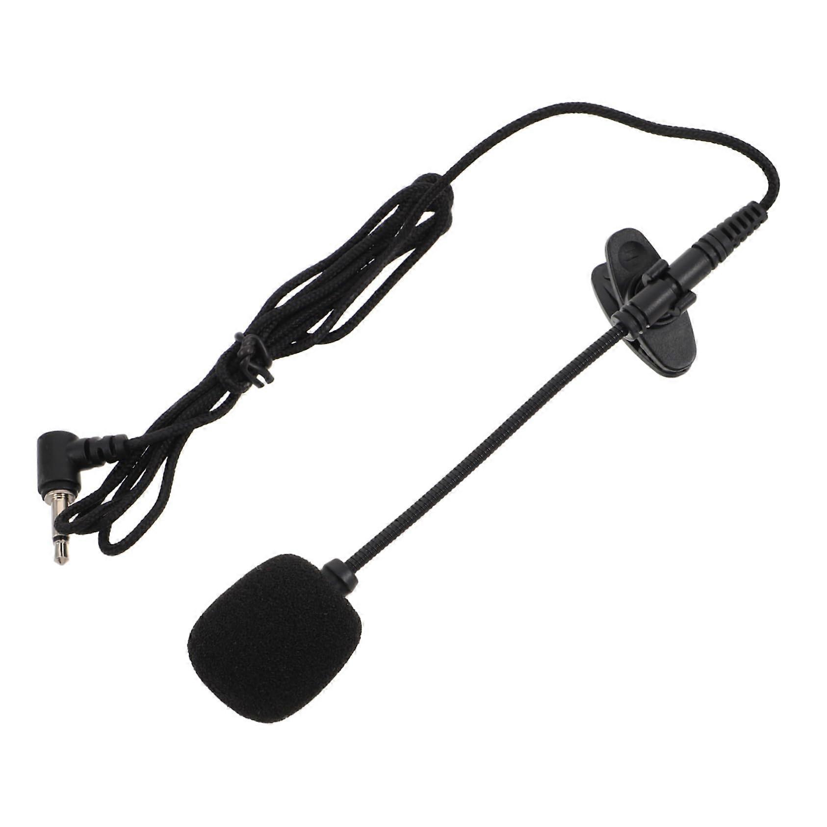 Clip Pickup Extended Collar Microphone for Amplifier Instrument Metal Black