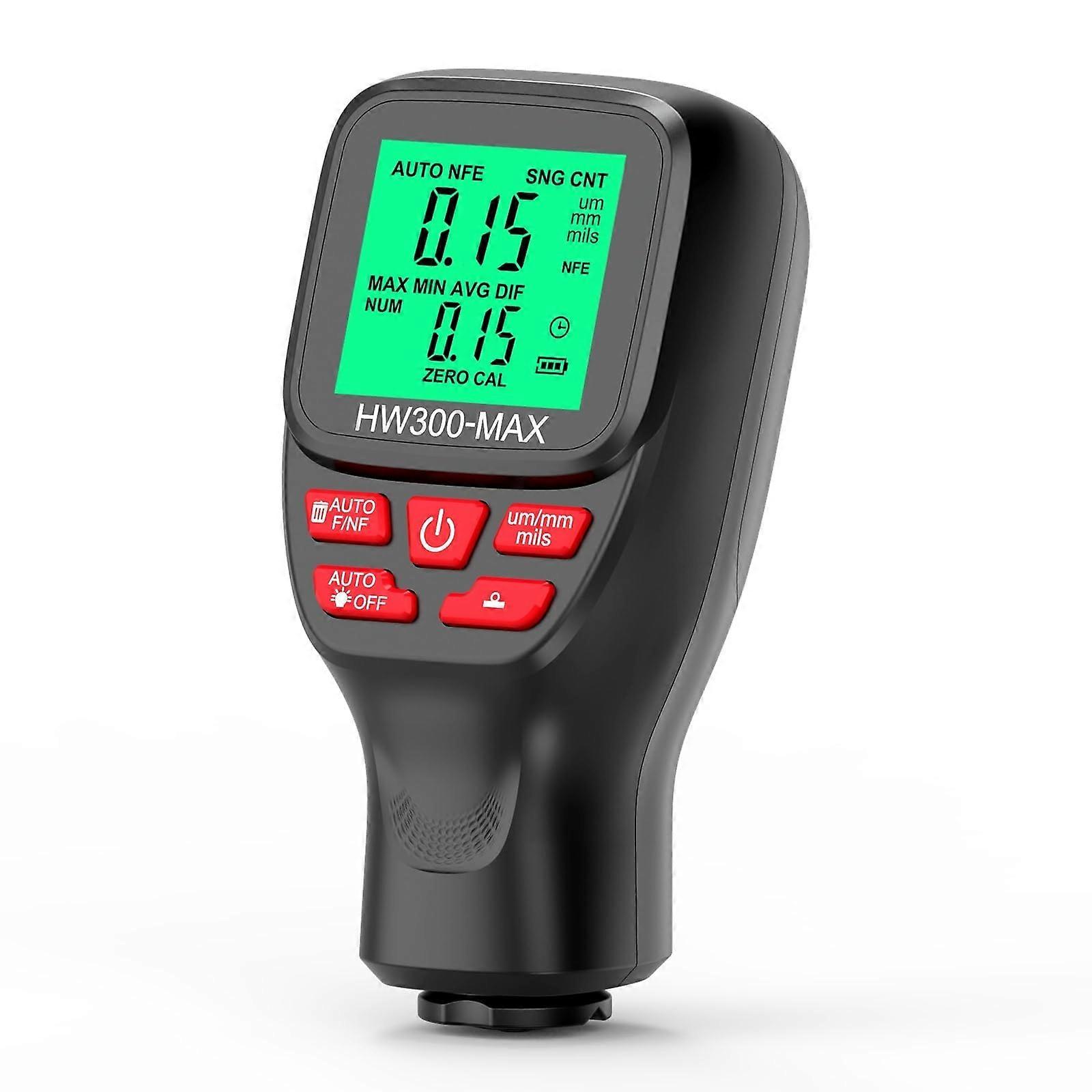 Schichtdickenmessgeräte 0-2000UM LCD Digital Automotive Paint Thickness Gauge High Precision Easy to Use Black