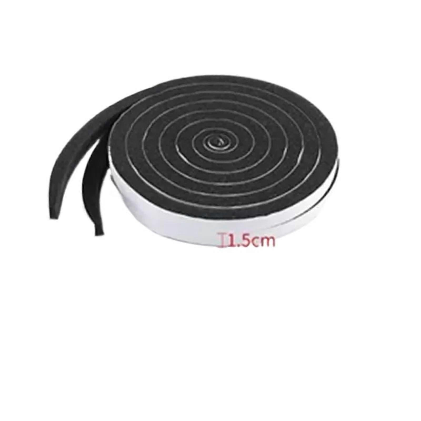 Multi-Purpose Foam Tape 4m Window Sealant Strip Self-Adhesive Weatherproof Soundproof Door Gap Filler Black 15mm