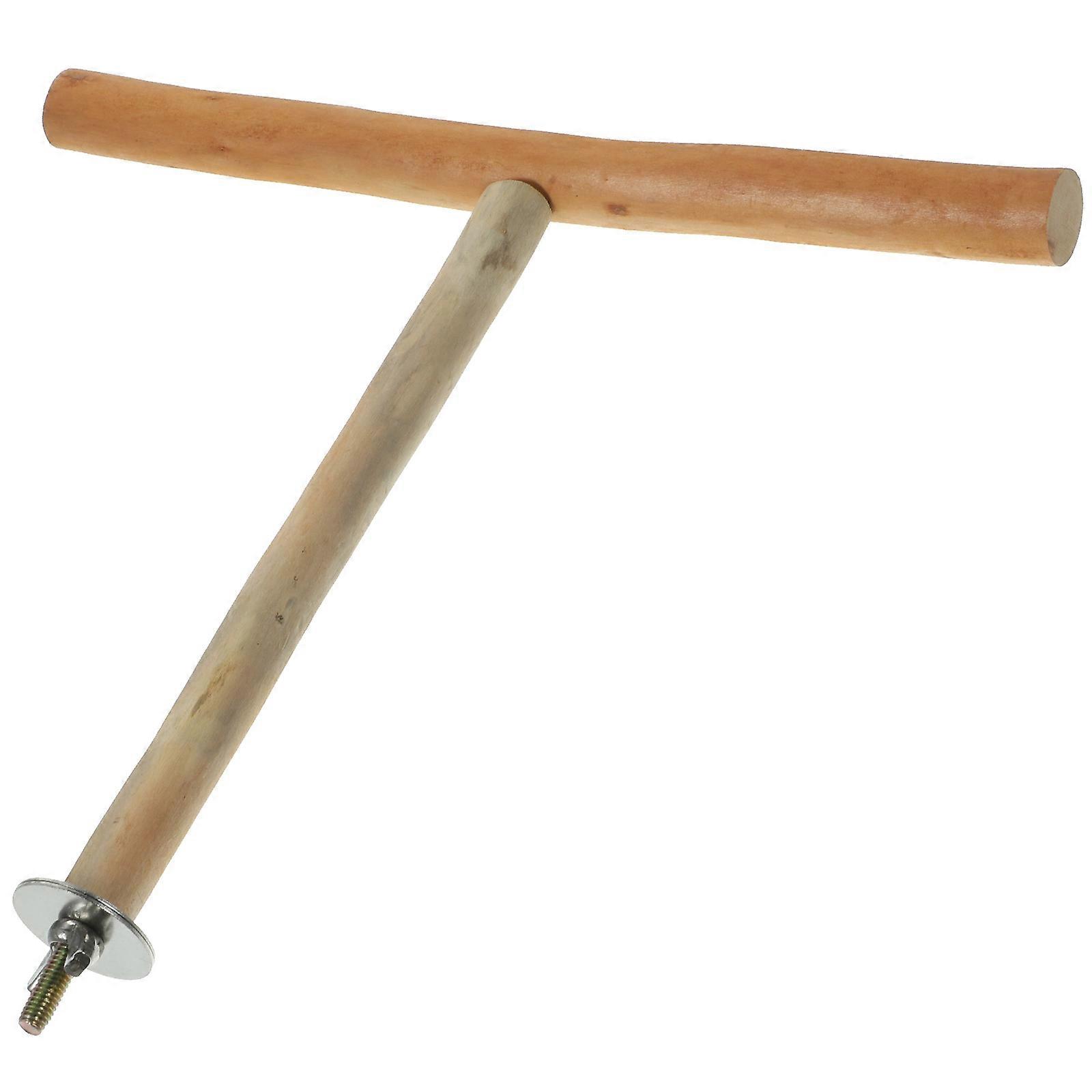 It looks like you're referring to a product description for a bird perch—specifically a **T shaped, wear resistant cockatiel stand** designed for