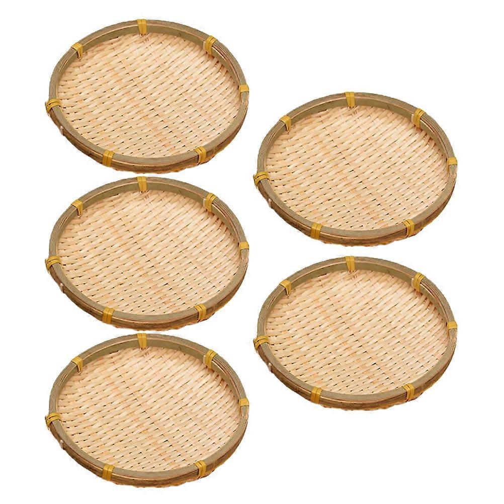 Bamboo Baskets Simple Design Home Use Vegetable Baskets 20x20CM 5Pcs