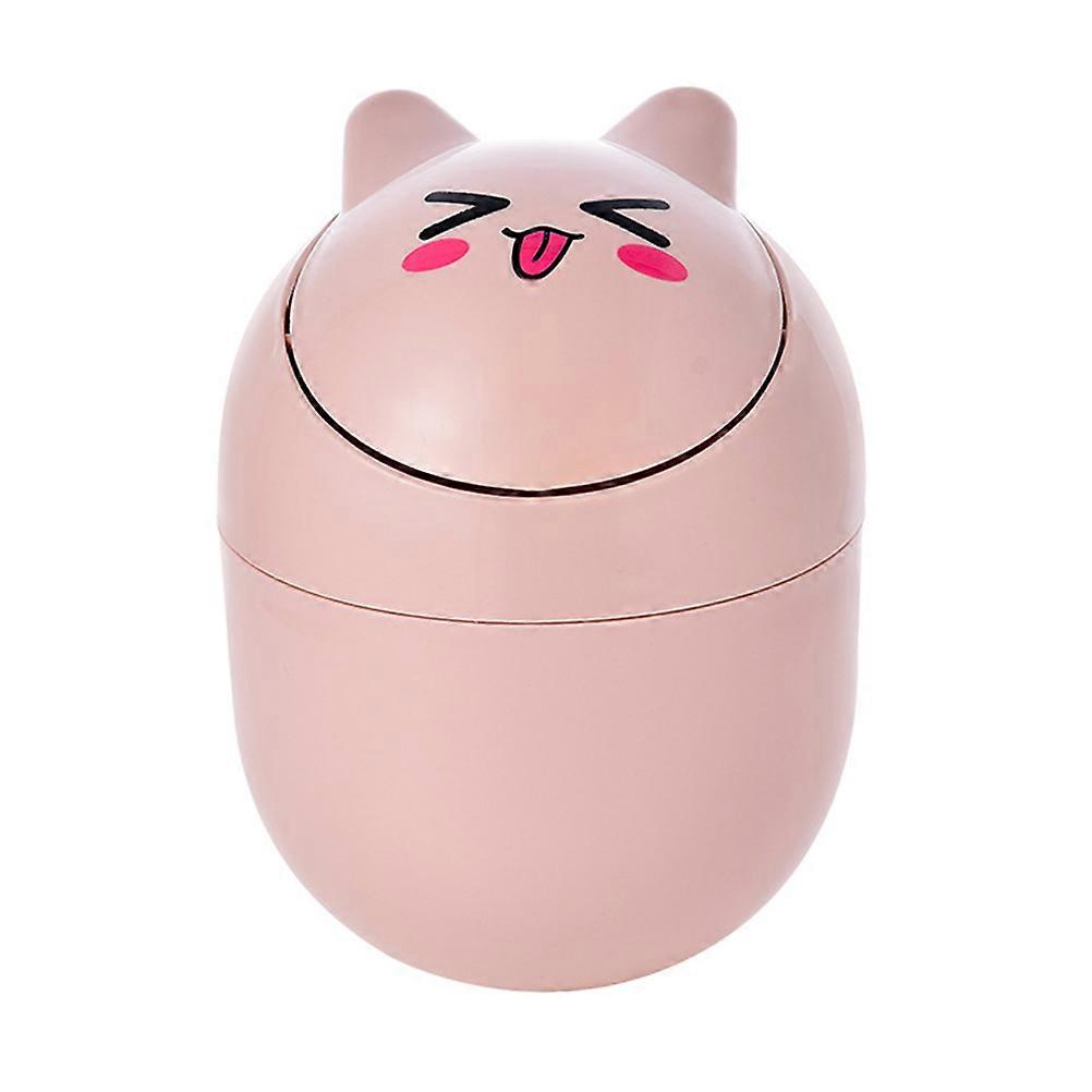 1pc Small Desktop Trash Can Cute Household Storage Bin
