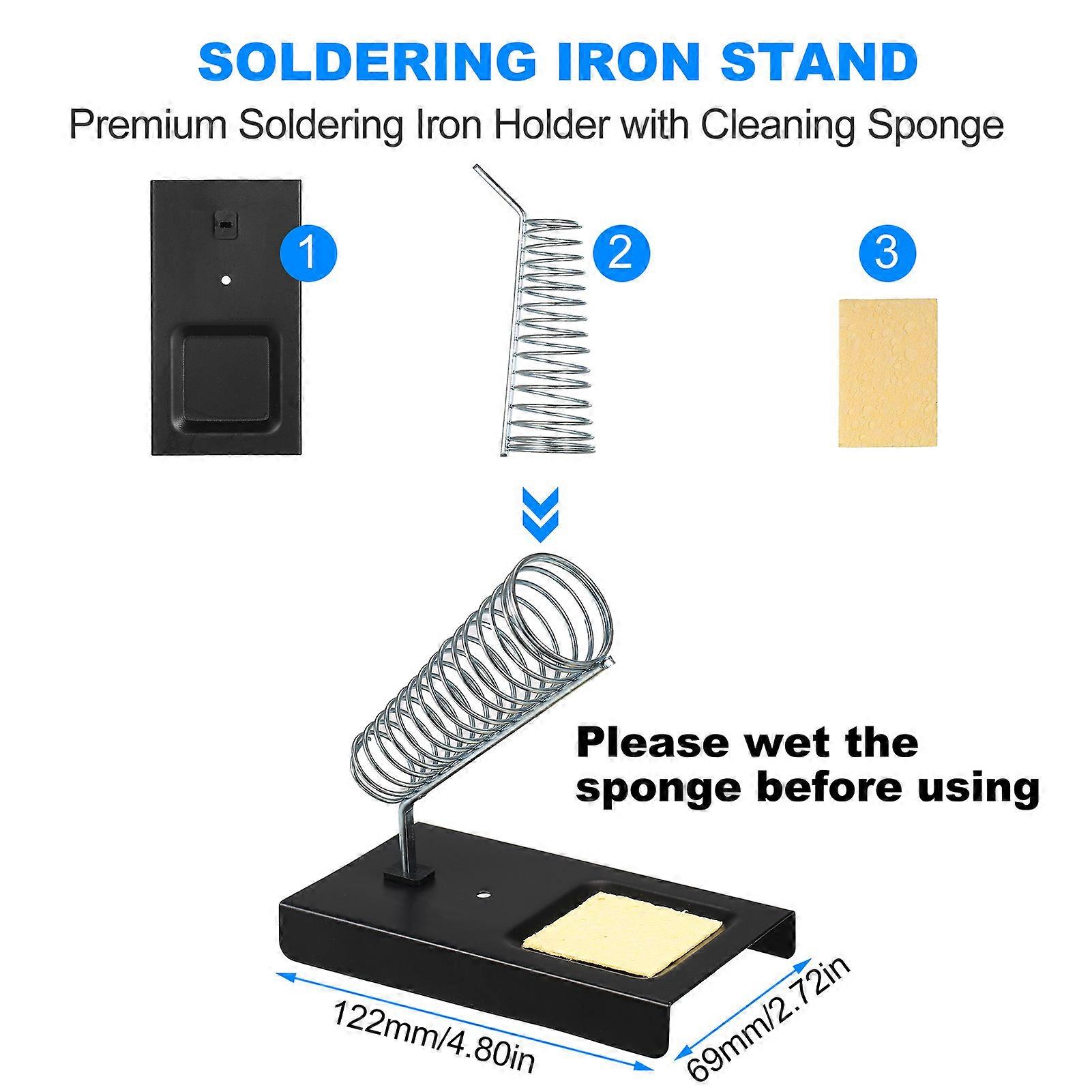 90w Display Soldering Iron, Programmable Digital Temperature Adjustment, Automatic Sleep Internal Heating, Tool Kit Packaging, Large Bracket