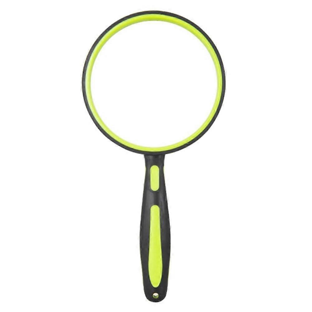 Portable Green Magnifying Glass 110mm Diameter for Reading Books and Newspapers, Easy to Use for Seniors