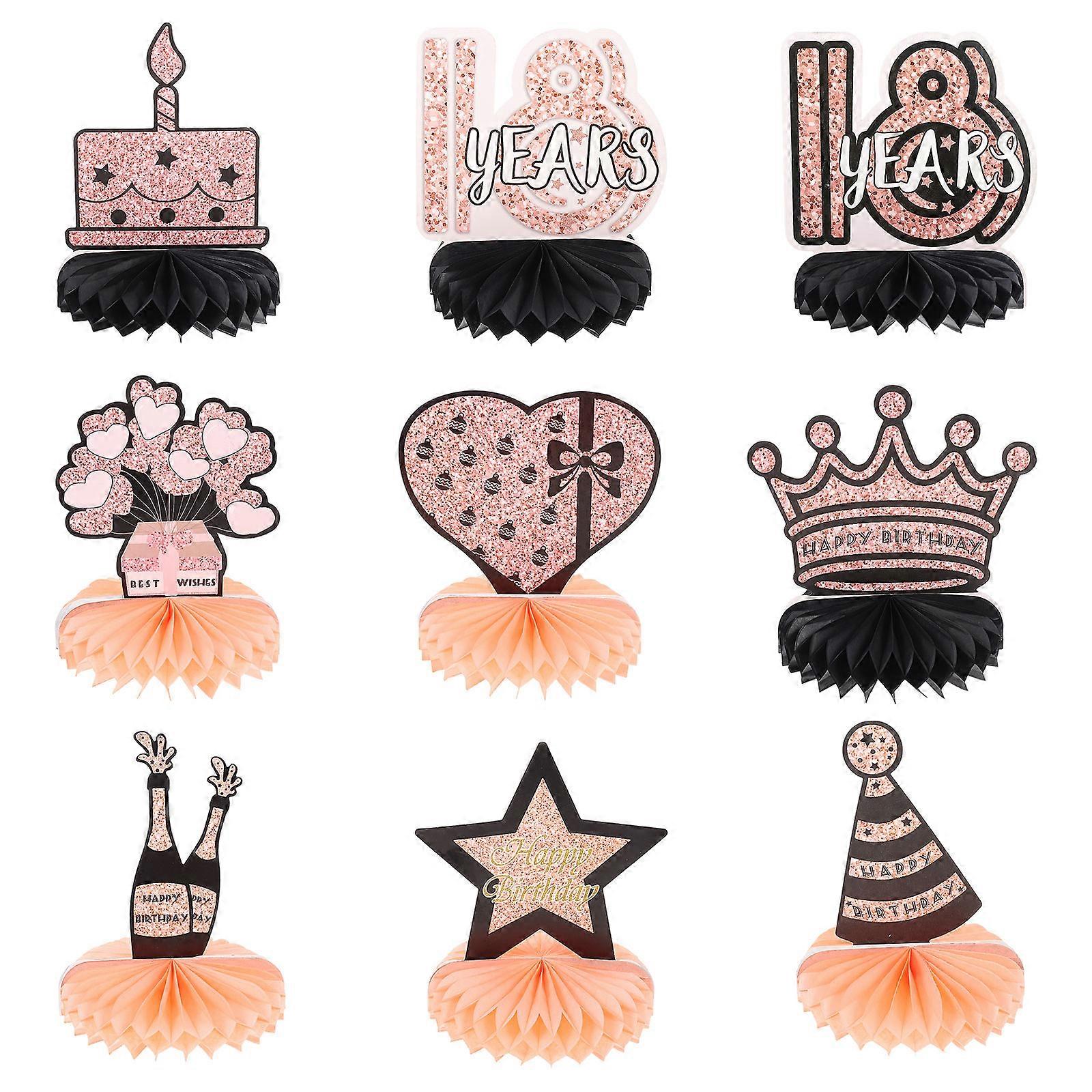 Birthday Decor Honeycomb Ball Decorations Desktop Honeycomb Decoration For Birthday Parties 9Pcs
