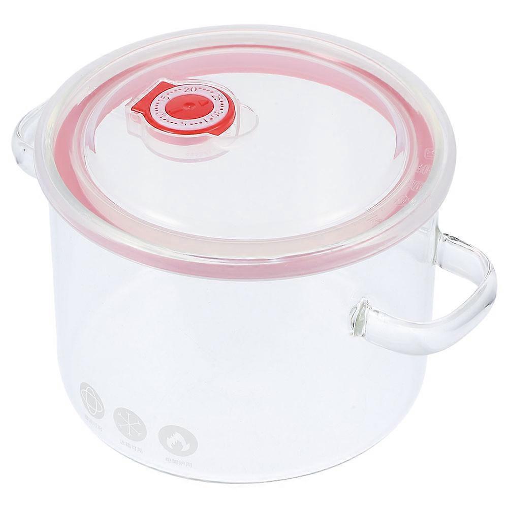Clear Boiling Pot Glass Stockpot Kitchen Noodle Pot For Home Users Silicone Material Making Soup 1Pack