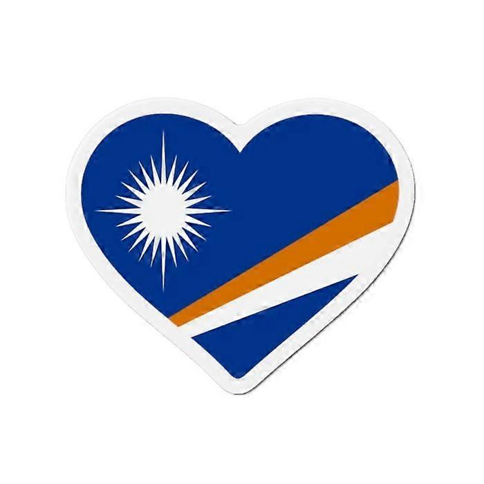 "Magnet Heart Flag Marshall Islands - Multicolored - 9 cm - 50 pieces - Synthetic resin - Unisex"