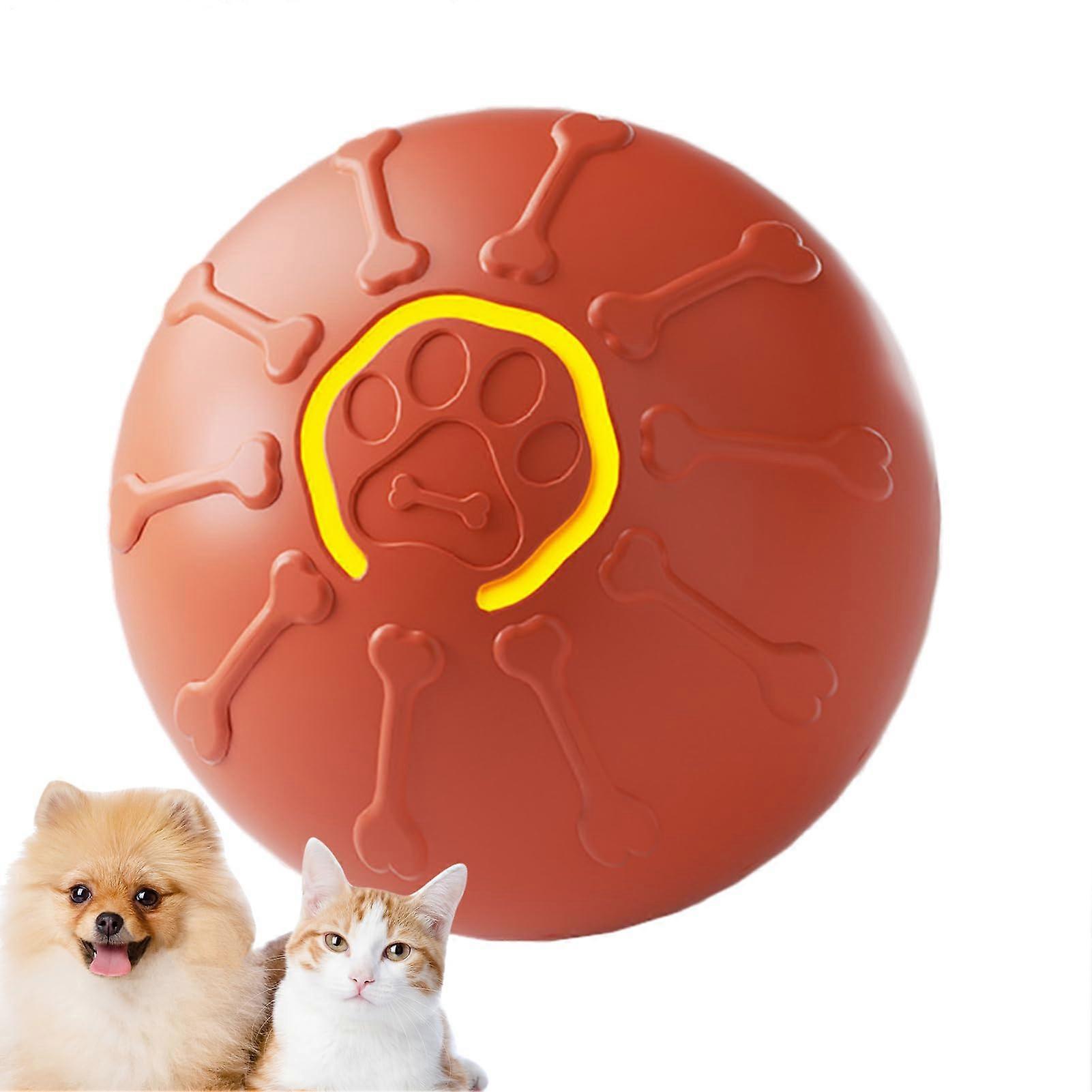 Smart Electric Cat Ball For Interactive Cat Toy, 2.05 Inch LED Ball For Cats, Promotes Active Play, White