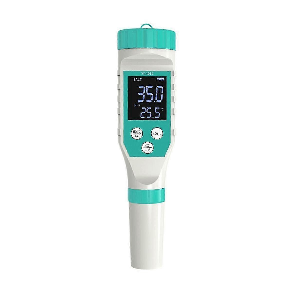 PH/Free Chlorine/ORP/EC/TDS/Salinity/Temp Water Quality Analyzer PH Meter Pool Salt Tester for Aqu