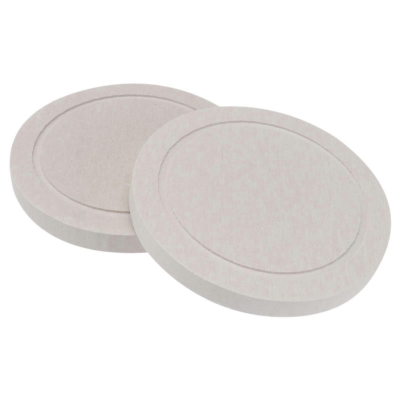 2pcs Simple Coaster for Daily Use Absorbent and Gentle Touch Light Grey 7x7 Inches