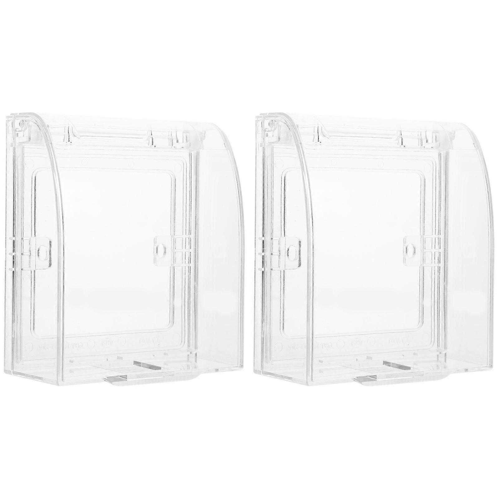 2pcsスイッチカバーベビープルーフライトアウトレットガードチャイルドセーフティスイッチプレートカバーウォールプラグボックス