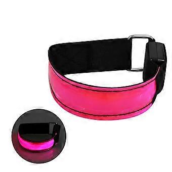 Adjustable Glowing Safety Armstrap For Night Running Family OutdoorMusic Festival Secure Fiber Optics Armband for Hiking  Yellow