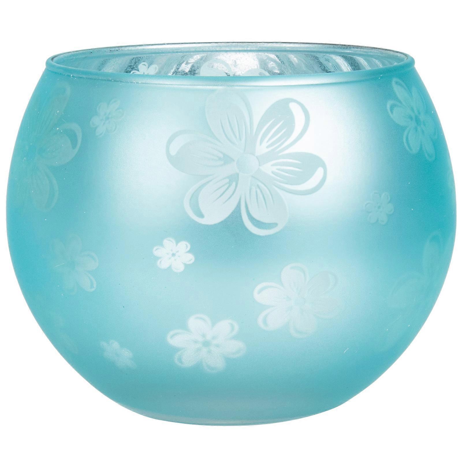 Candlestick Table Centerpieces For Party Event Simple Style 10x10cm Blue Glass 1Pcs