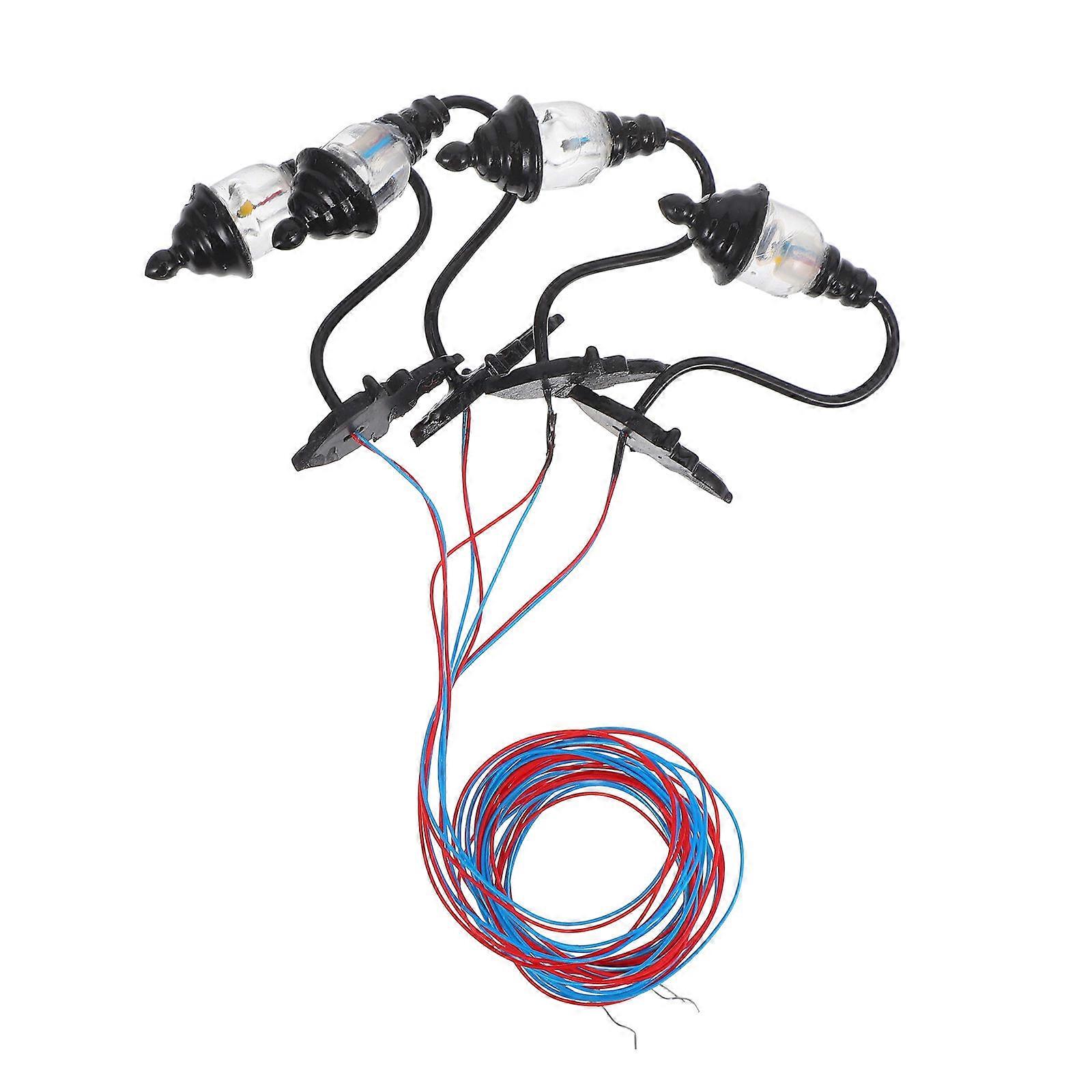 2PCS Mini Wall Lamp Warm Light Decorative Ornaments for Sand Table Models Unique Chic Design for Mini House Interior Battery Operated for DIY Projects