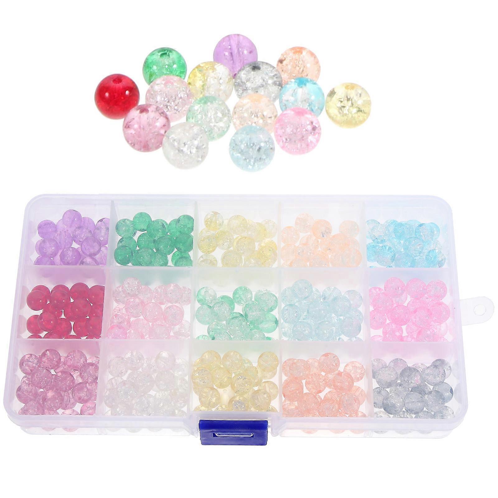 Assorted Beads for Craft Use Decorative DIY Accessories with Hole for Easy Stringing 6mm