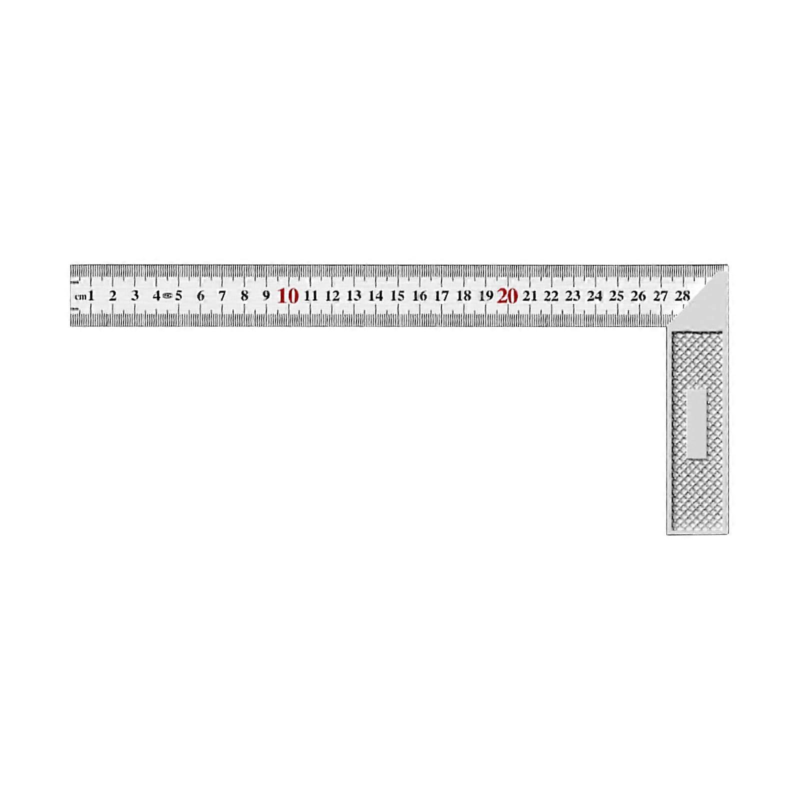 Lightweight, rustresistant aluminum alloy, square ruler, protractor, measurement tool for DIY and school experiments.