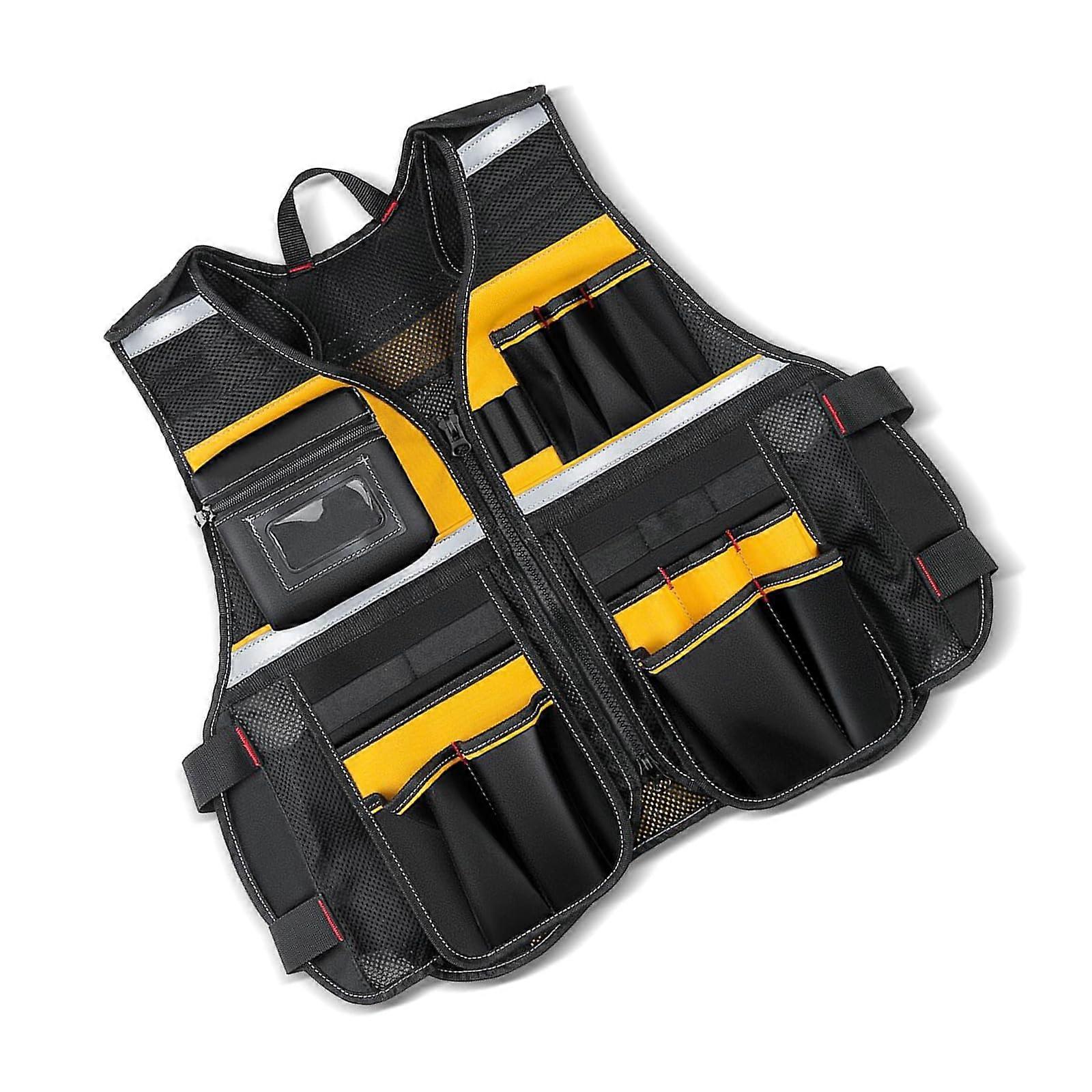 Visible Tool Vest with Adjustable Size, Comfortable Workwear, Breathable Oxford Fabric for Maintenance Personnel