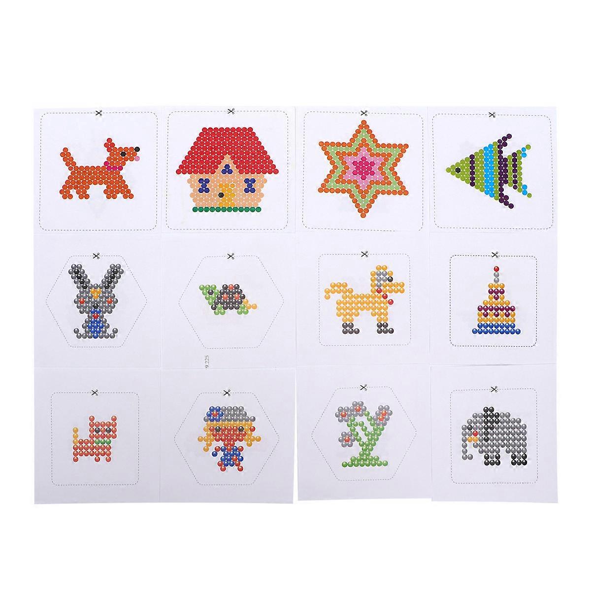 Diy Water Sticky Beads Kit 30 Colors Brain Development No Glue Required Art Creation 6000Pcs 7.5x5.1x0.6In