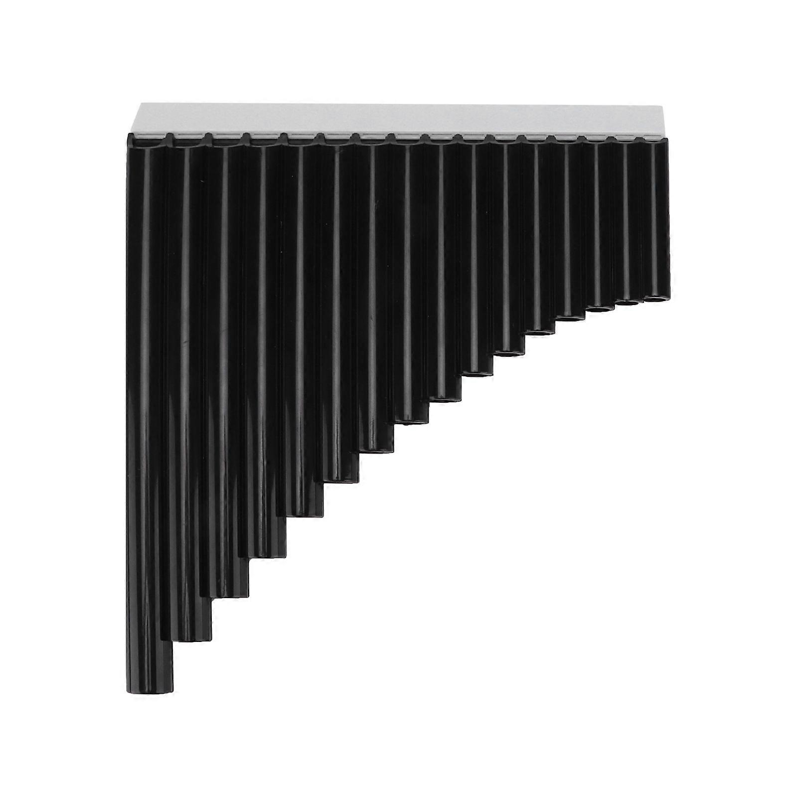 Pan Flute C Key with Cardboard Carrying Bag for Children Adults Beginners Teaching Staff Black 16 Pipes