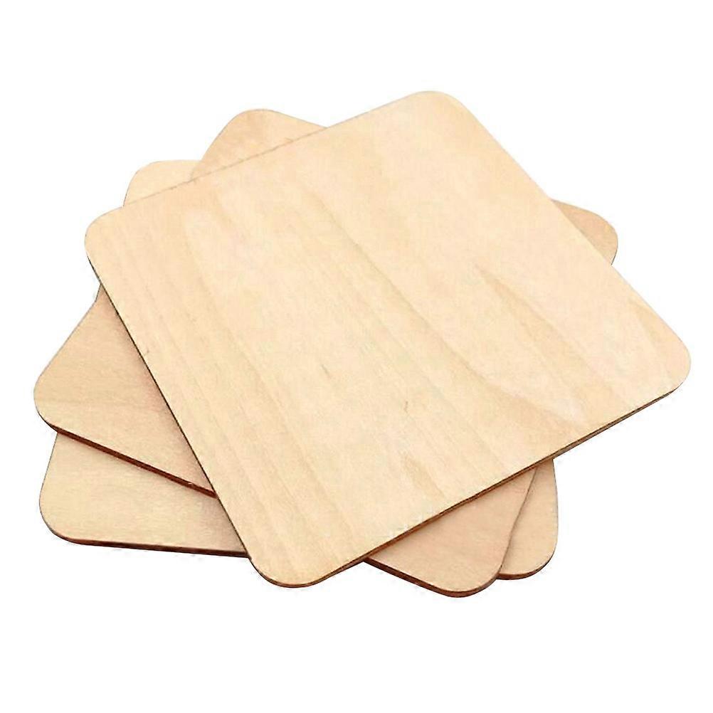 DIY Craft Wood Slices for Decoration Khaki Color Premium Quality 50 Pieces 40mm Square
