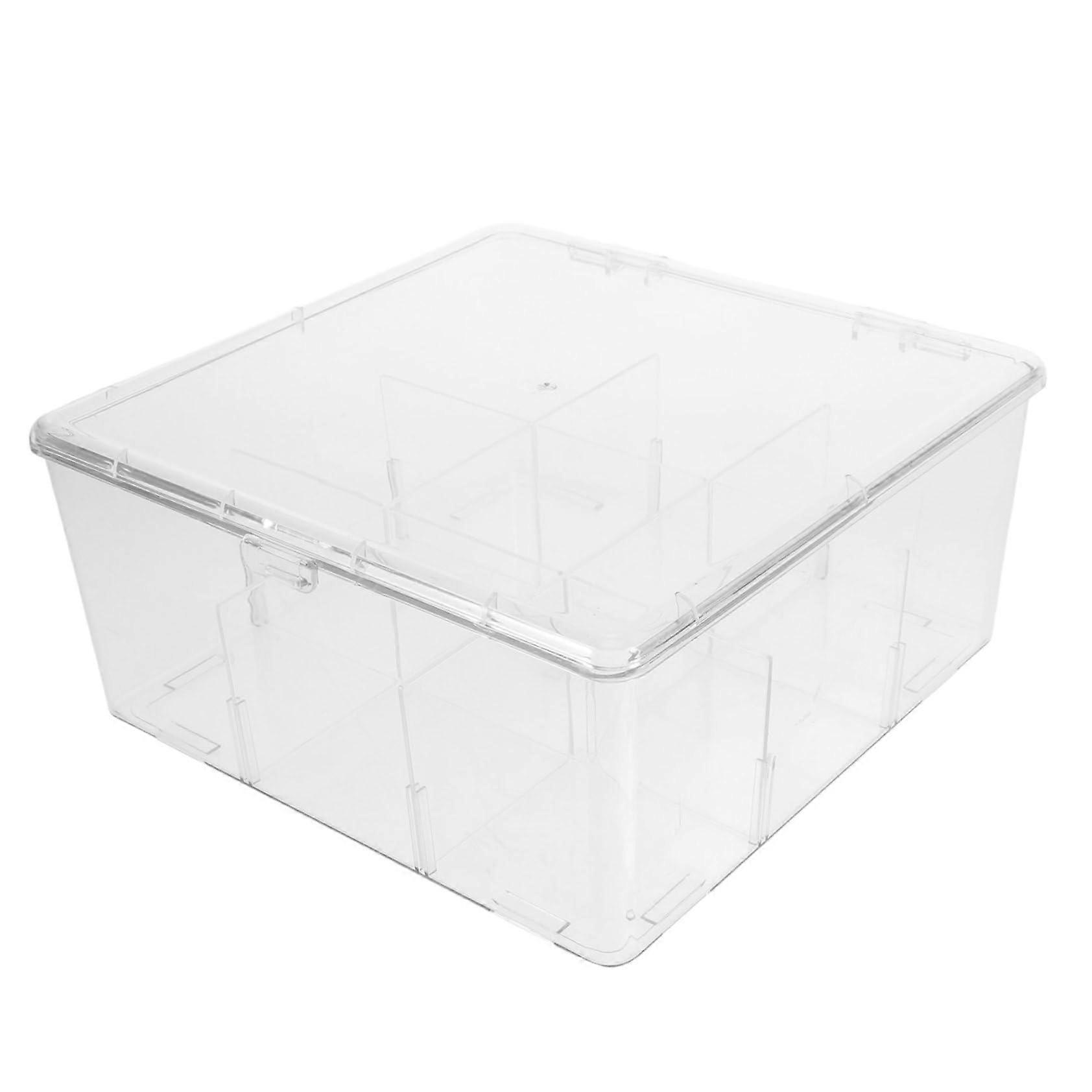 Acrylic Card Holder Box for Trading Cards and Playing Cards - Chic Design Organizer Case with Lid, 1 Size