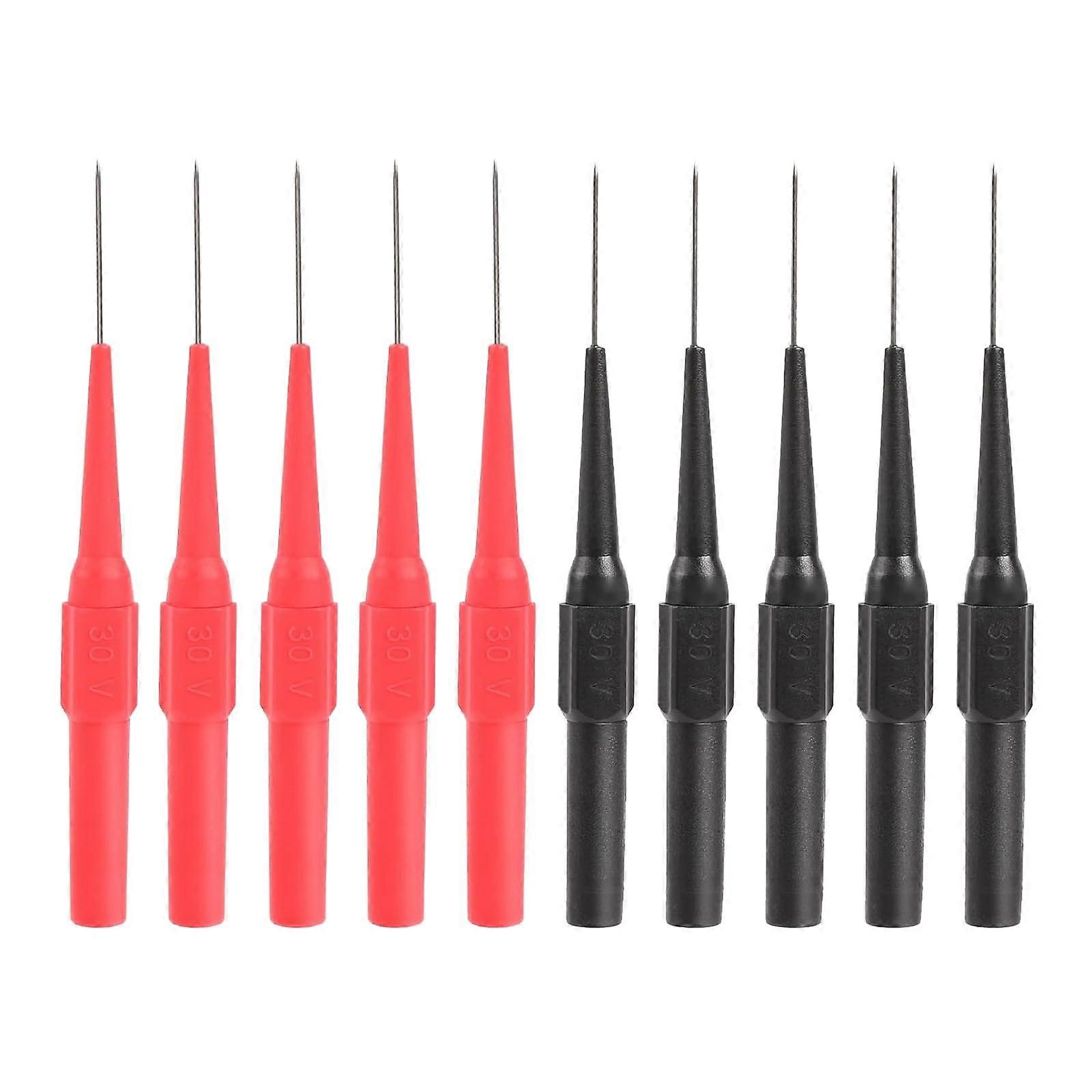 Measuring Tips for Multimeter 0.7 mm, Pack of 10, Test Probes for Multimeters (Red Black)