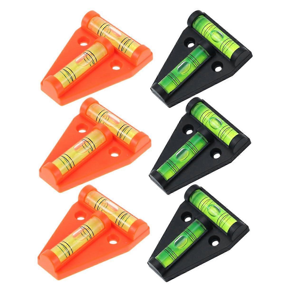 6Piece Portable Mini T Shape Spirit Level for Levelling Motorhomes, Hanging Pictures and DIY Projects. Lightweight Spirit Level for Tight Spaces