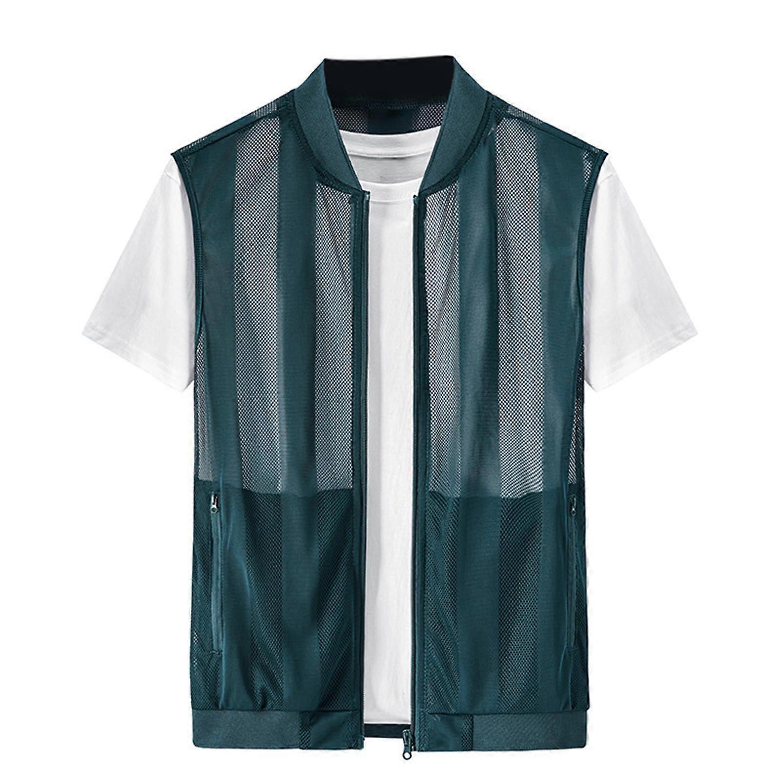 Running Vest Men's Summer Lightweight Softshell Quick-Drying Hunting Breathable Mesh Fishing Vest XL