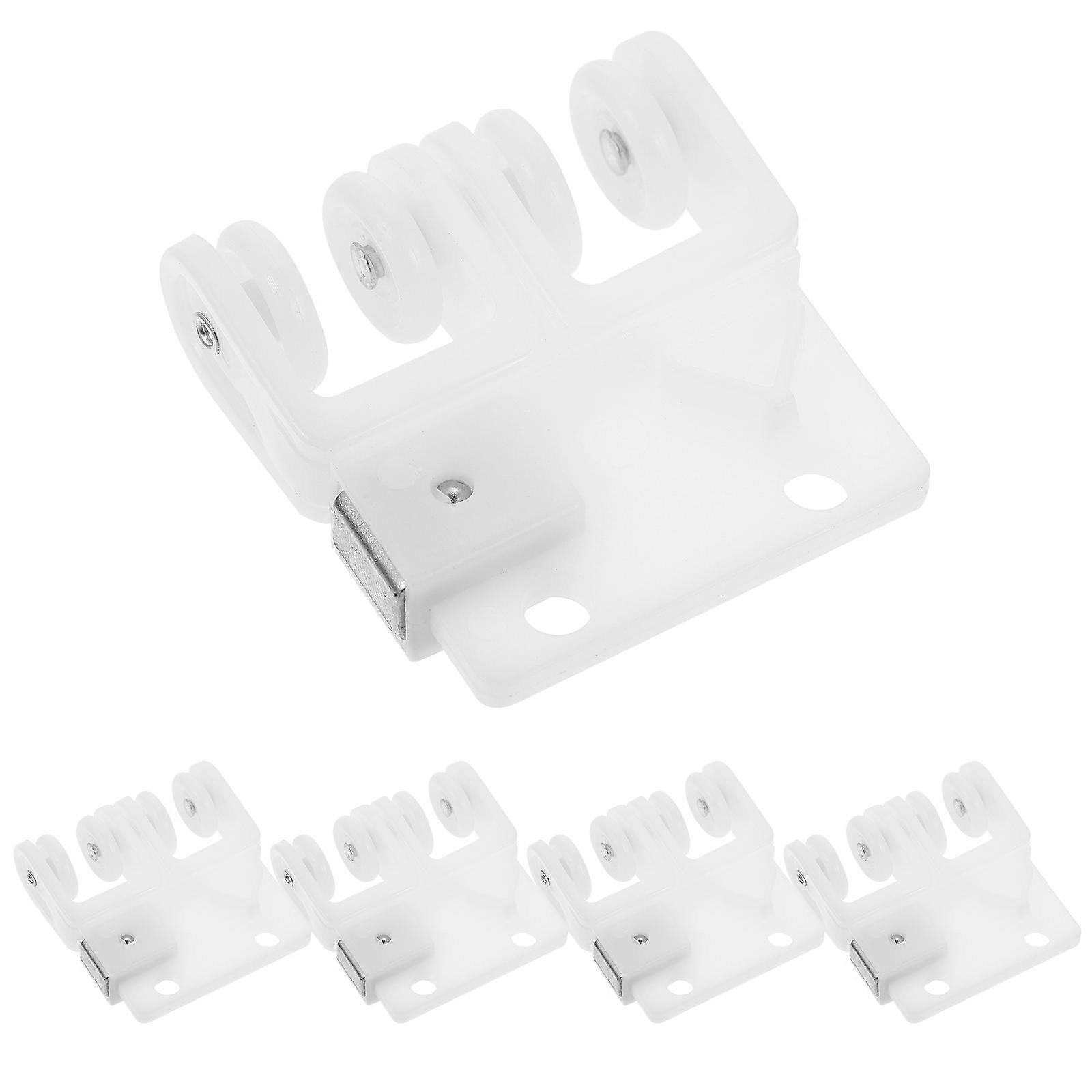 Plastic Curtain Track Gliders Track Glider Freely Rolling Renters 4.5X4X1.2CM 5 Pairs