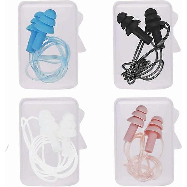Noise-reducing wired spiral soft silicone reusable waterproof earplugs with high sound quality and protective earplugs