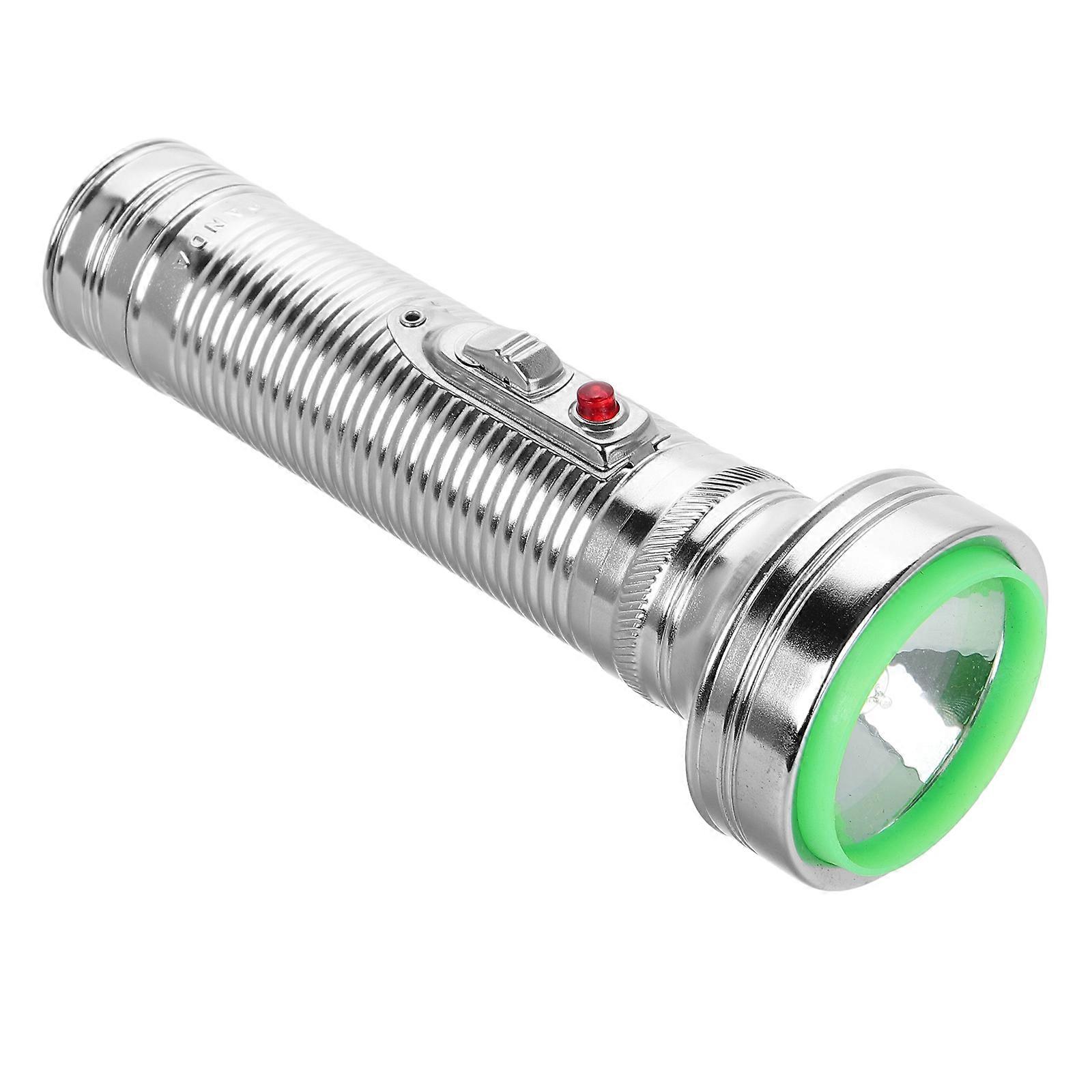 Portable Flashlight Torch, Battery Operated Iron Torch for Rural Home Use, Unique Decorative Accent for Cultural Display and Bedside Use