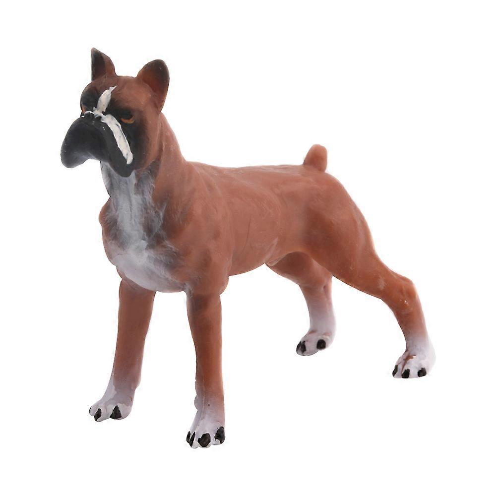 Dog Model Kids Toy Plastic Static Detailed Craft Animal Model For Car Decoration 8x7cm