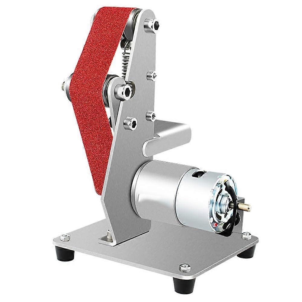 Mini Belt Sander with 10 Sanding Belts, DIY Polishing Grinder, 7Speed Adjustable