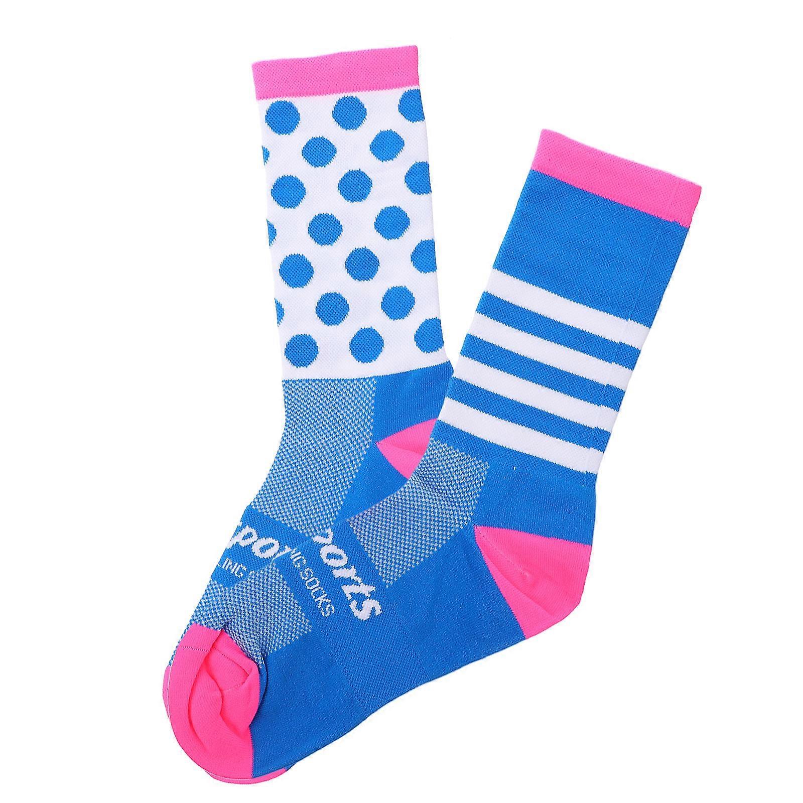 Durable Blue Nylon Men's Socks for Sports Training and Travel Comfortable Midstocking Size 1 Pair